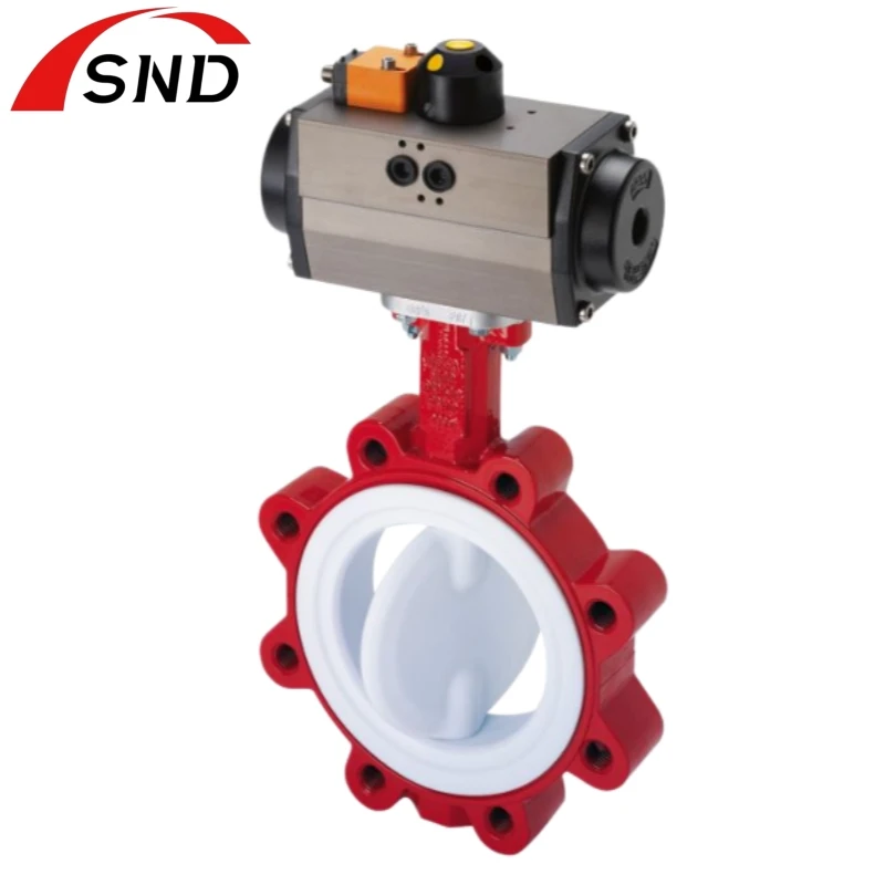 Pneumatic Lug Type PTFE Lined Butterfly Valve